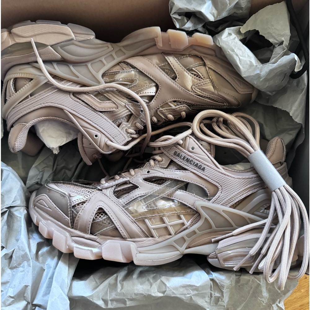 Brand New Never Worn - Balenciaga Dark Beige/Clear Track.2